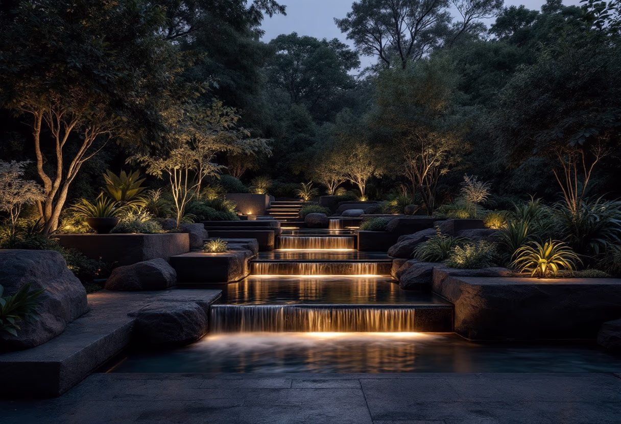 image of a seasonal-themed garden for a landscaping service